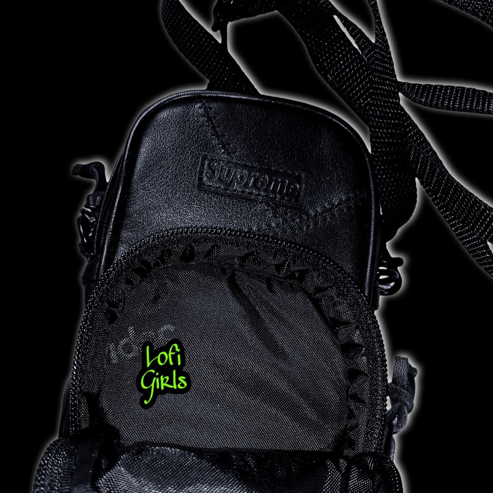 Supreme Black Leather Crossbody Patchwork Stitchi… - image 6